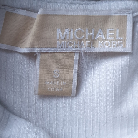 Michael Kors white turtleneck short sleeves Size S - Picture 2 of 7